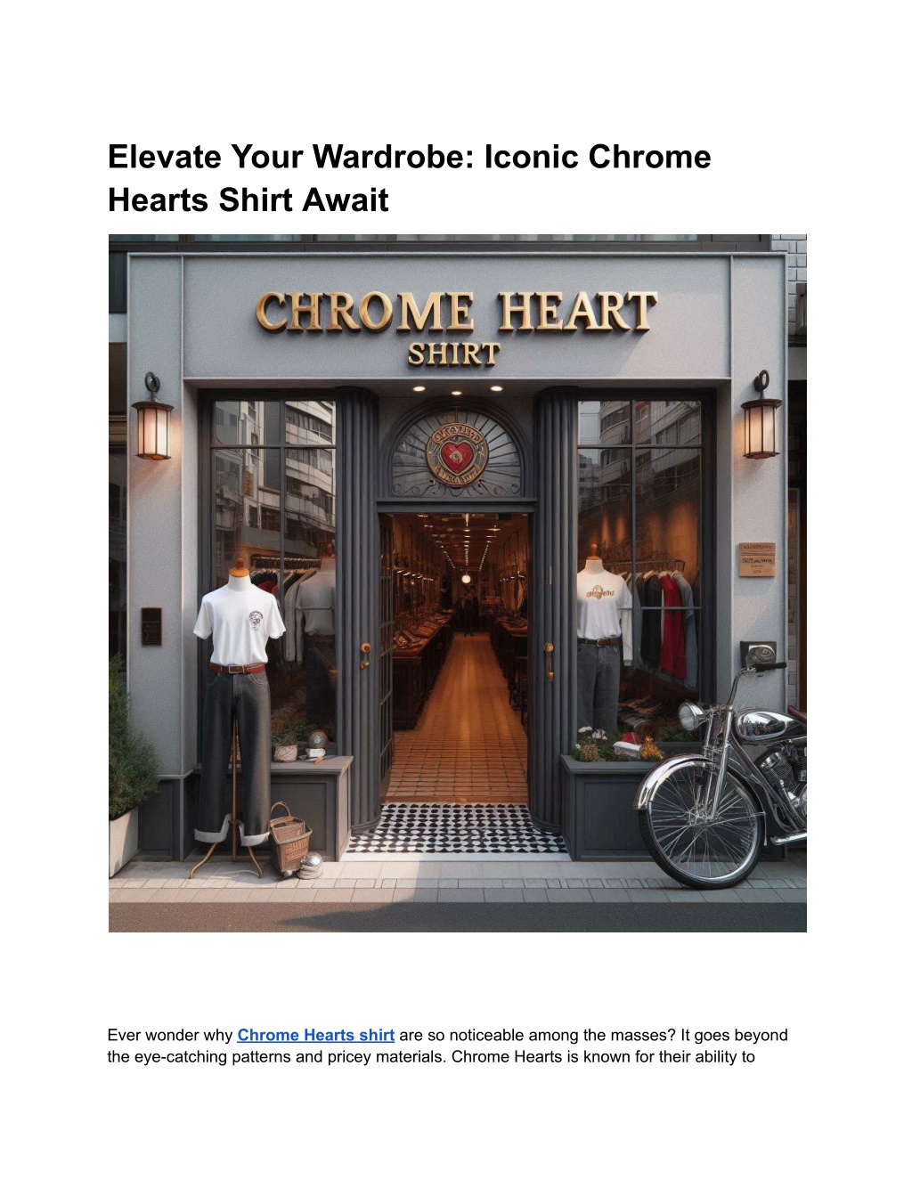 PPT - Elevate Your Wardrobe_ Iconic Chrome Hearts Shirt Await ...