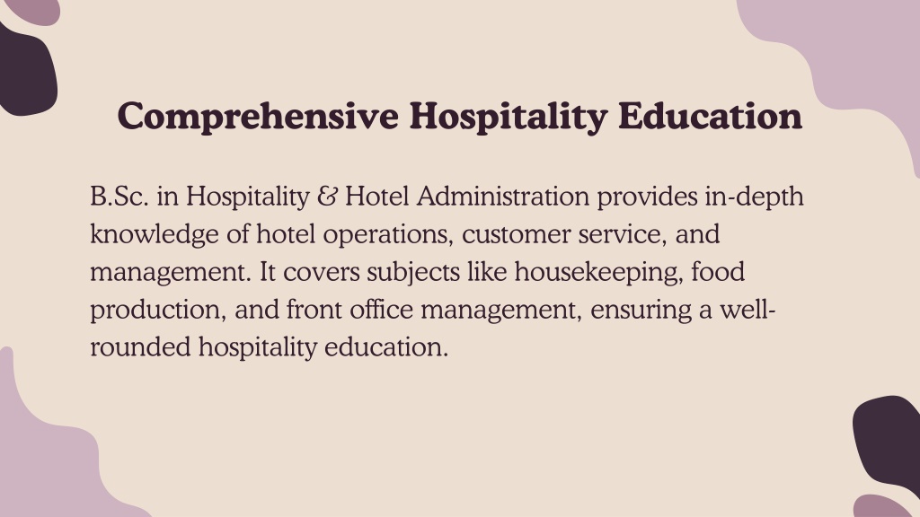 PPT Which Degree Is Best For Hotel Management PowerPoint Presentation 