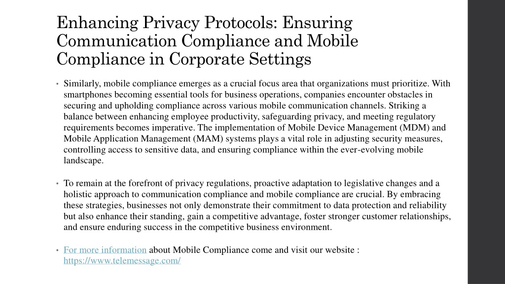 PPT - Enhancing Privacy Protocols Ensuring Communication Compliance and ...