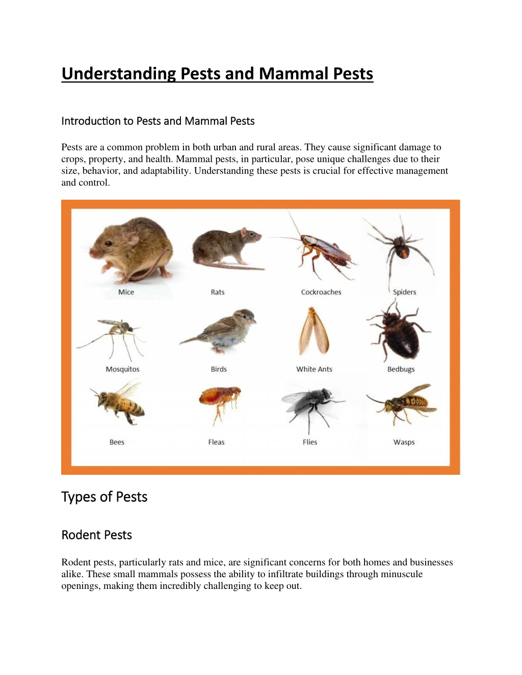 PPT - Understanding Pests and Mammal Pests PowerPoint Presentation ...