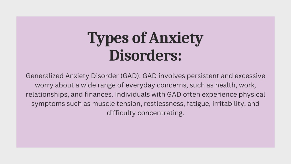 PPT - What is Anxiety Disorders Types, Causes, Symptoms & Treatments (1 ...