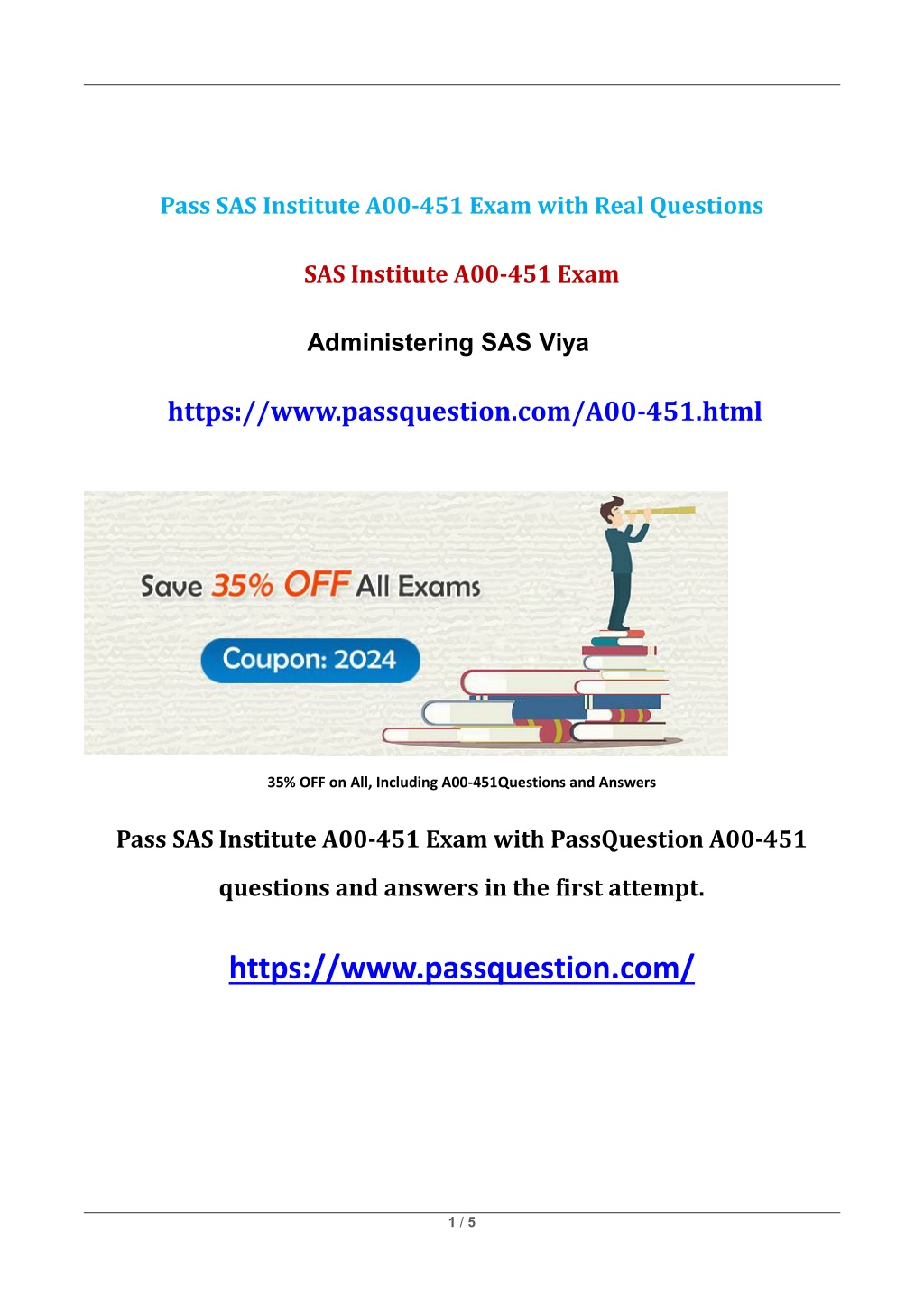 PPT - SAS Viya Administration A00-451 Exam Questions PowerPoint ...