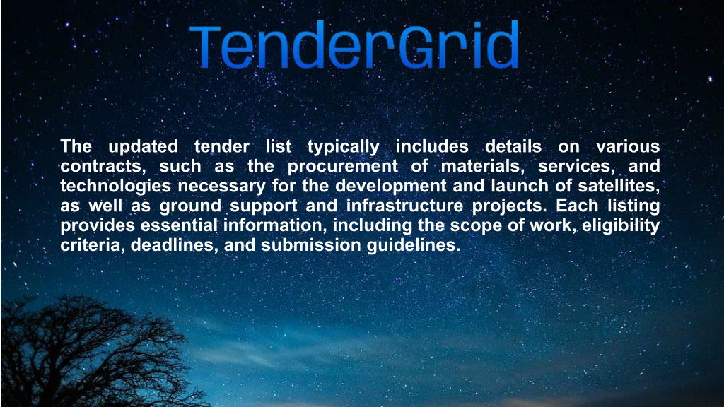 PPT - Updated ISRO Tender List at Tender Grid PowerPoint Presentation ...