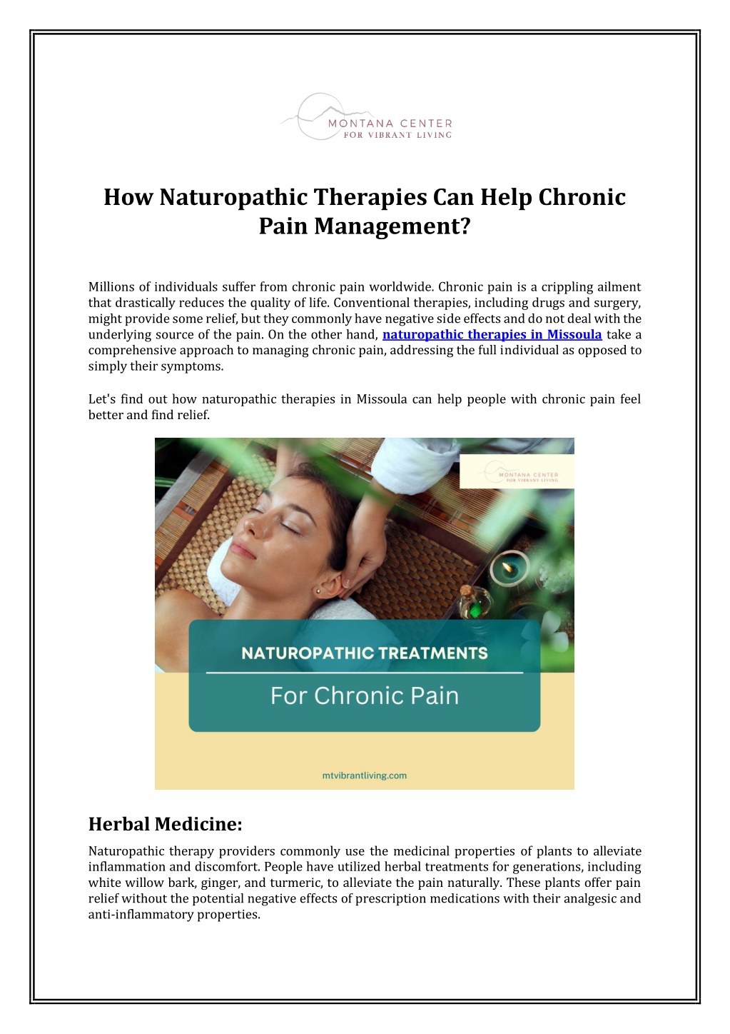 PPT - How Naturopathic Therapies Can Help Chronic Pain Management ...