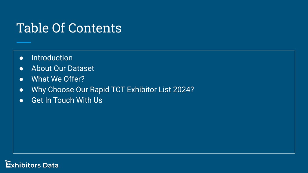 PPT Rapid TCT Exhibitor List 2024 PowerPoint Presentation, free