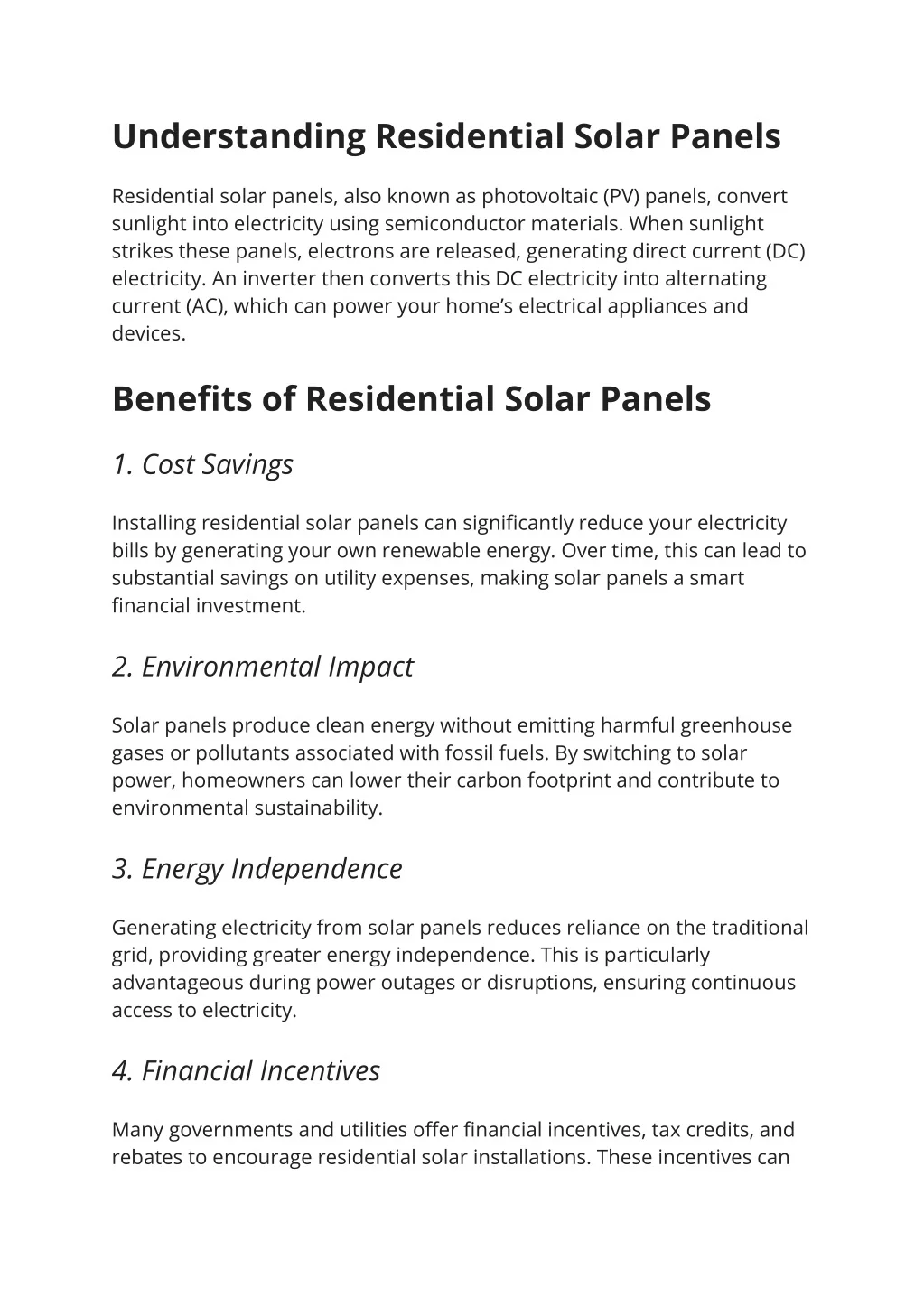 PPT - Residential Solar Panels A Complete Guide to Harnessing Clean ...