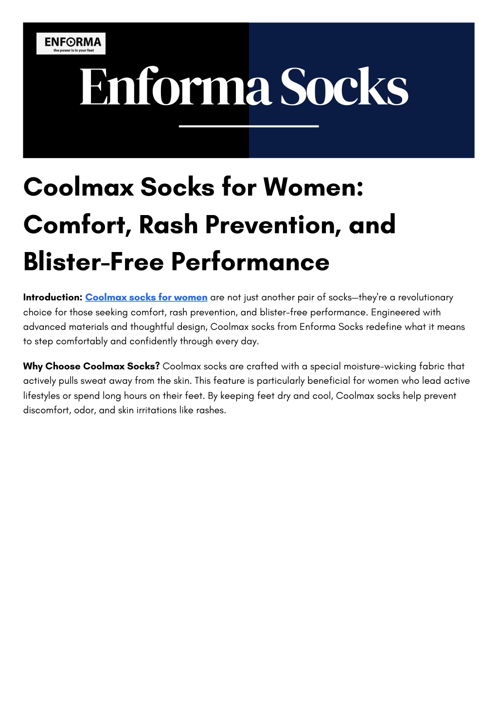 PPT - Coolmax Socks for Women Comfort, Rash Prevention, and Blister ...