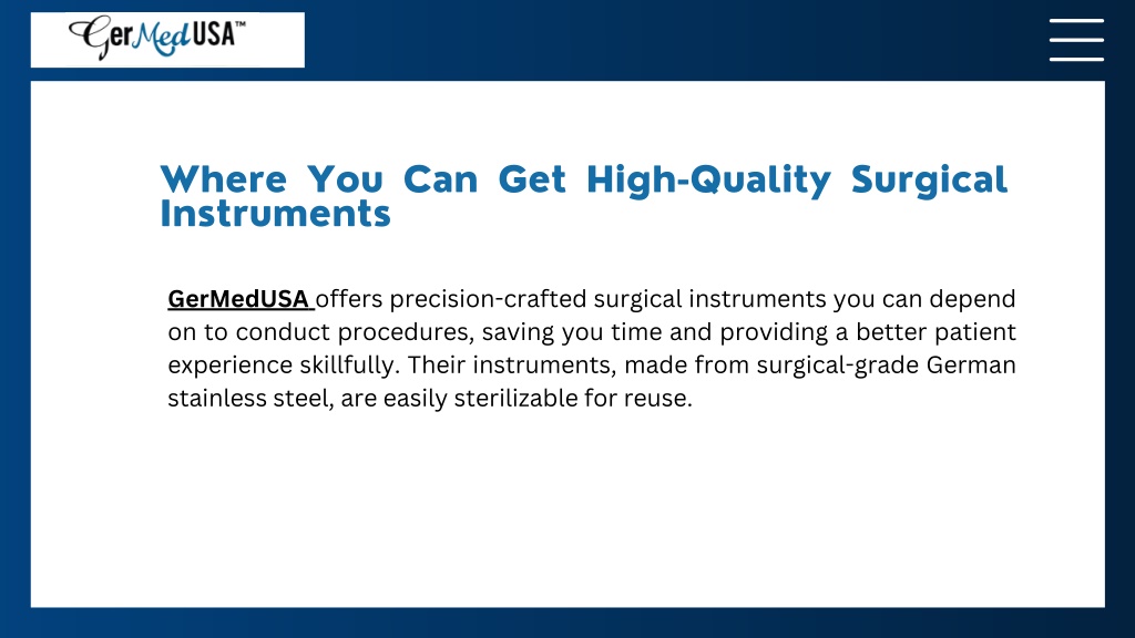 Ppt - Role Of Surgical Instruments In Enhancing Surgical Outcomes 