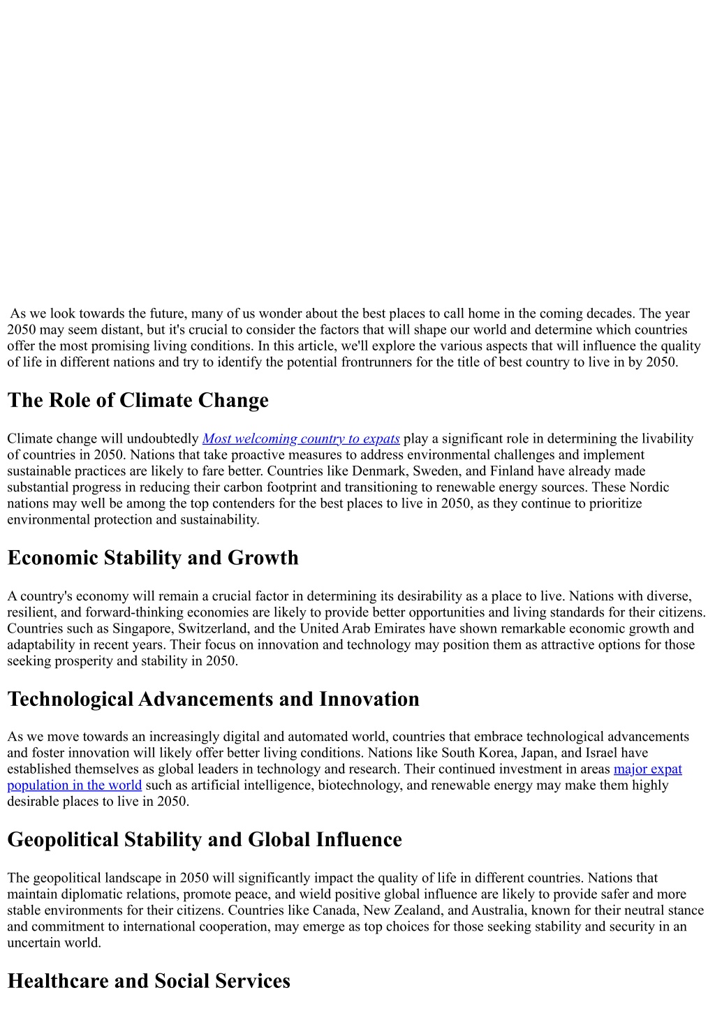 PPT Which country will be best to live in 2050? PowerPoint