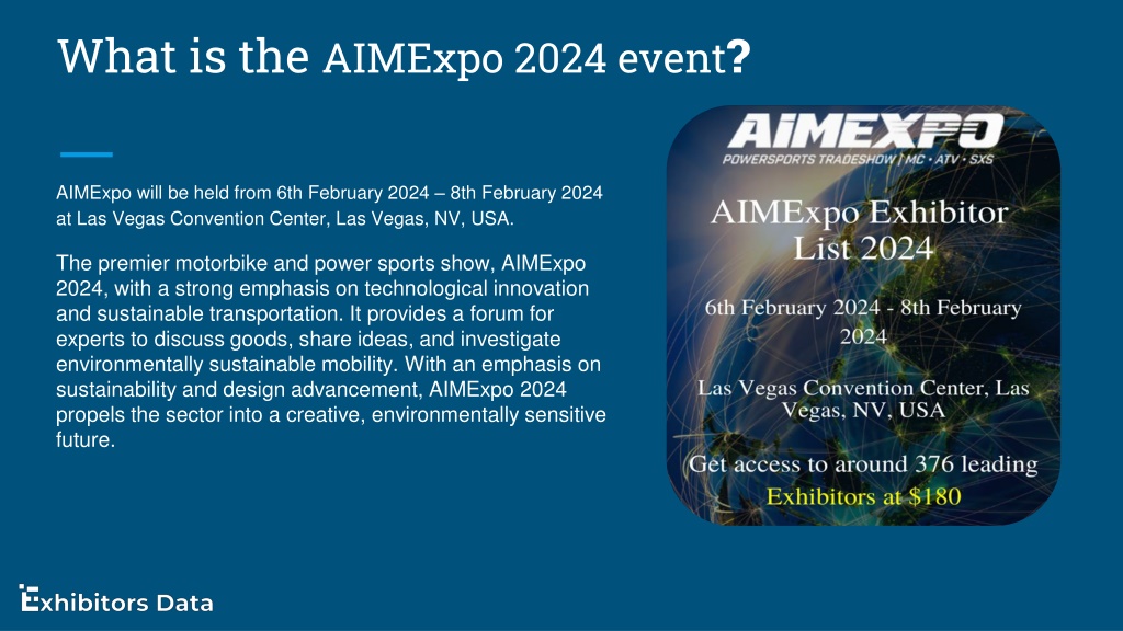 PPT AIMExpo Exhibitor List 2024 PowerPoint Presentation, free