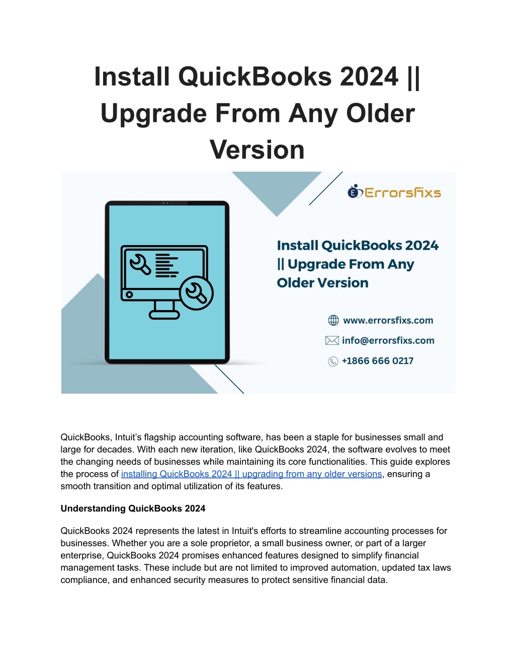 PPT Install QuickBooks 2024 __ Upgrade From Any Older Version