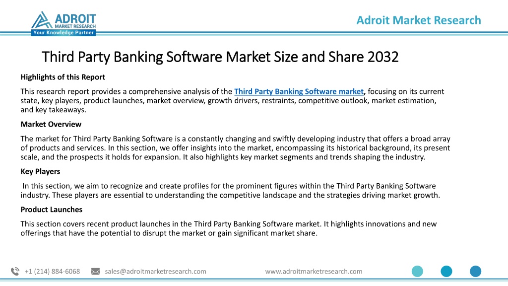 PPT - Third Party Banking Software Market 2024: Current Trend, Demand ...