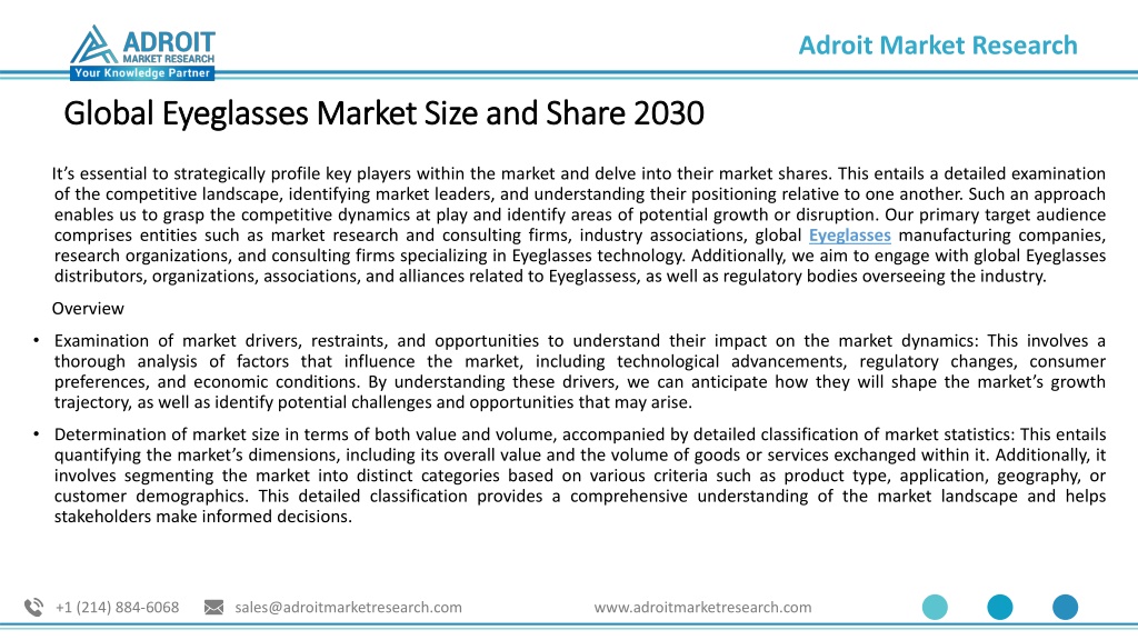 PPT - Eyeglasses Market Future Demand and Scope, Trends, Analysis ...