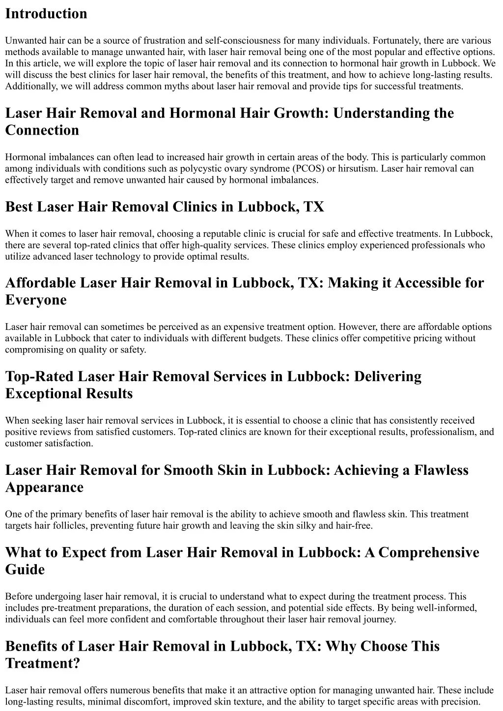 PPT Laser Hair Removal and Hormonal Hair Growth in Lubbock Managing