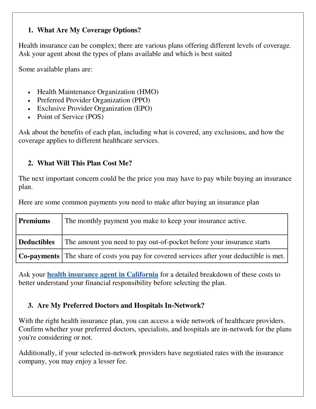 PPT - Top 5 Questions You Must Ask Your Health Insurance Agent in ...