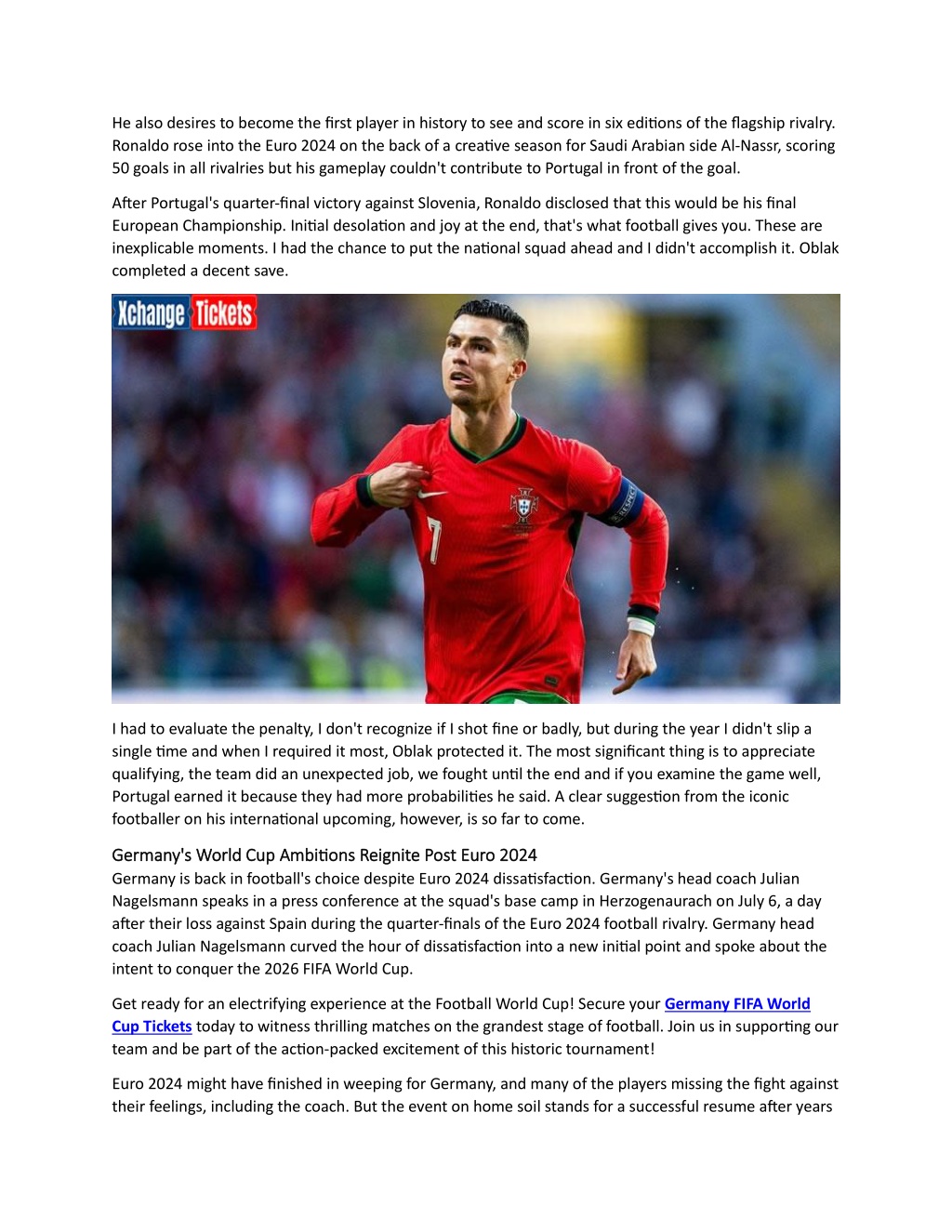 PPT - Ronaldo Sets Sights on FIFA World Cup 2026 and Germany Eyes ...