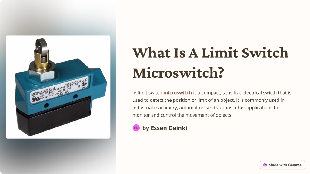 Ppt - What-is-a-limit-switch-microswitch Powerpoint Presentation, Free 