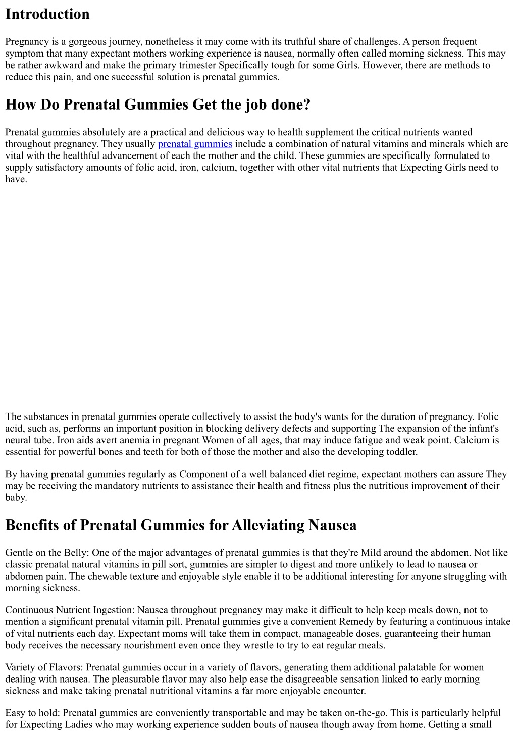 Ppt - How Prenatal Gummies Might Help Alleviate Nausea Through 