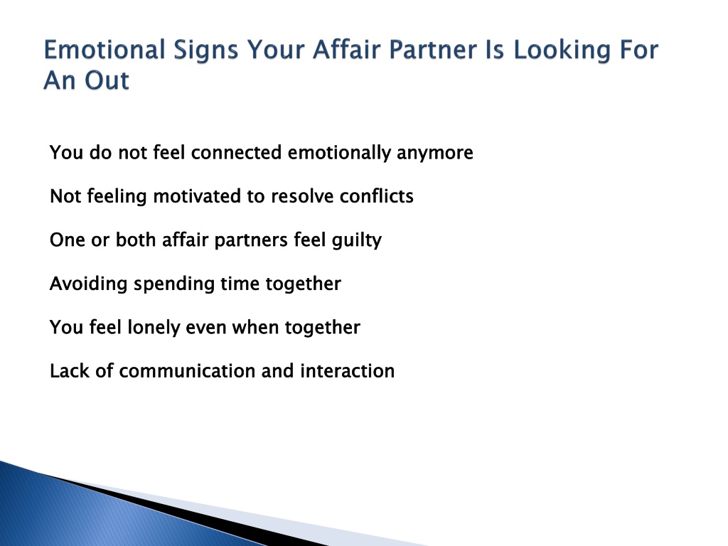 PPT - Clear Signs Your Affair is Over PowerPoint Presentation, free ...