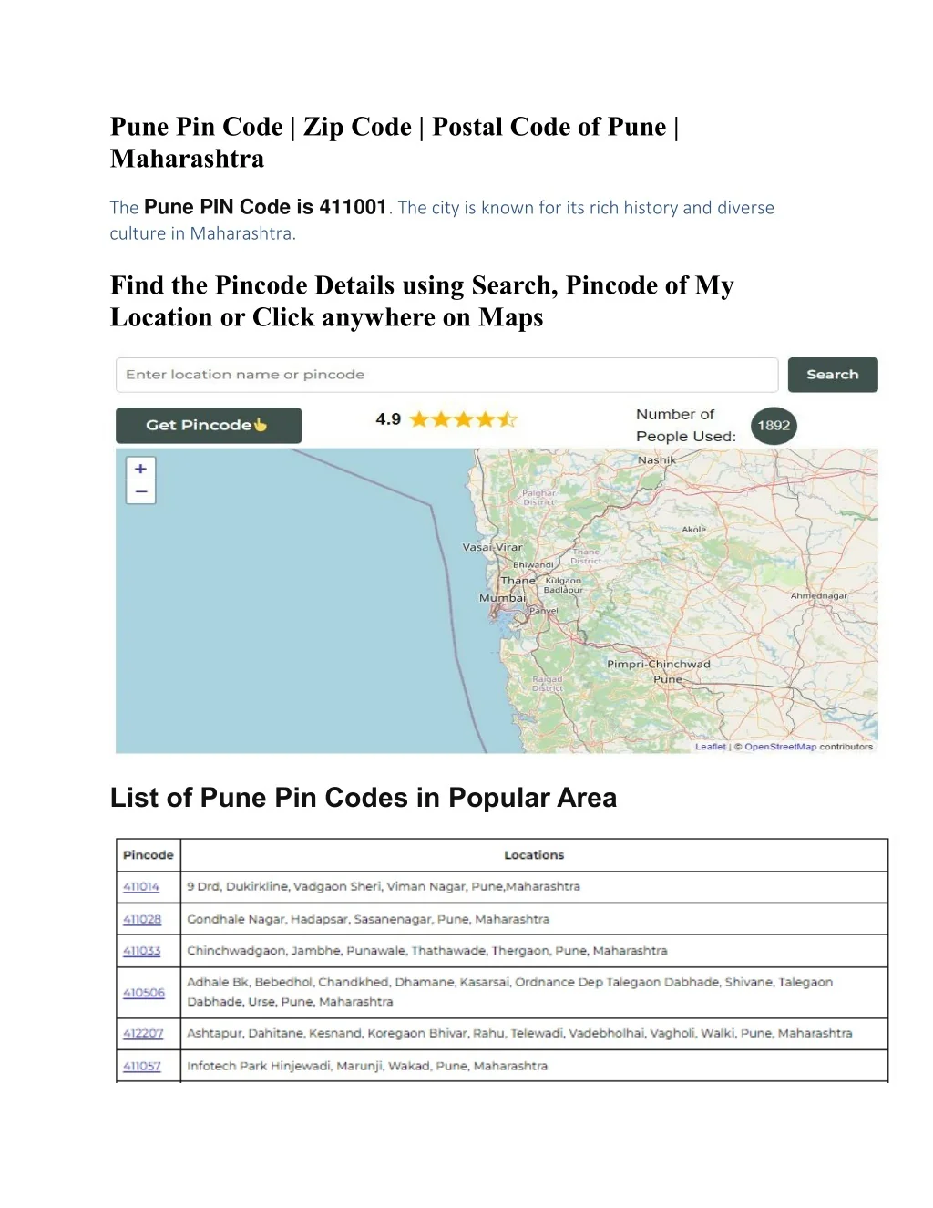 PPT - Pune Pin Code Zip Code Postal Code of Pune Maharashtra PowerPoint ...