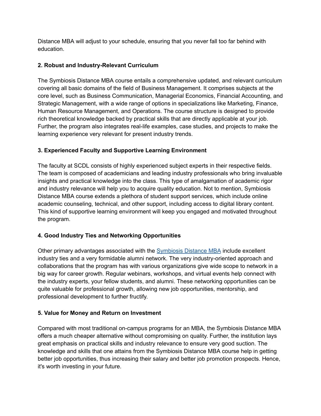 PPT - 5 Reasons Why Symbiosis Distance MBA is a Top Choice for Working ...