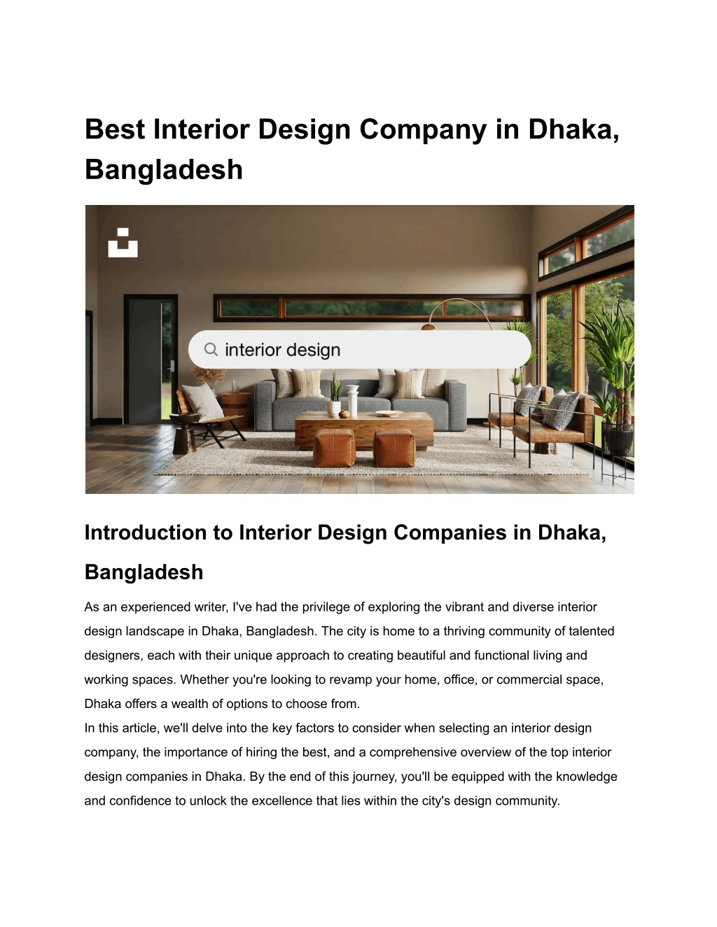 PPT - Best Interior Design Company In Dhaka - DWL PowerPoint ...