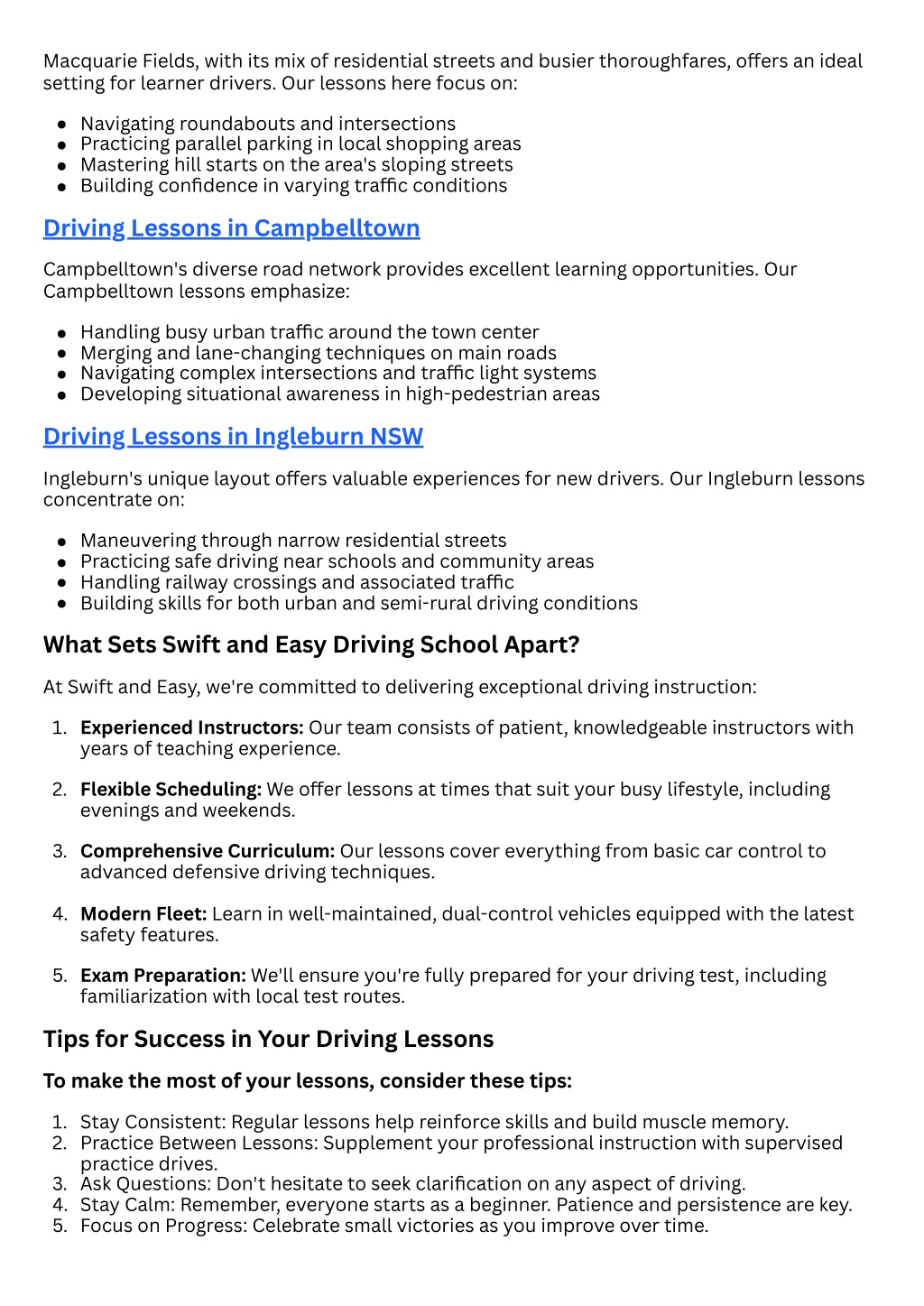 PPT Driving Lessons Macquarie Fields PowerPoint Presentation, free download ID13400067