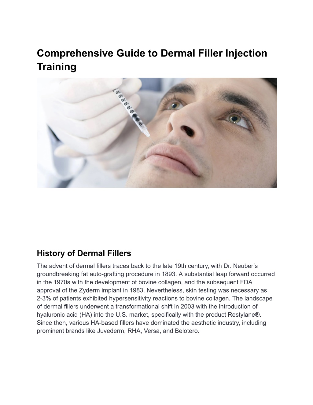 Ppt Comprehensive Guide To Dermal Filler Injection Training 2 Powerpoint Presentation Id