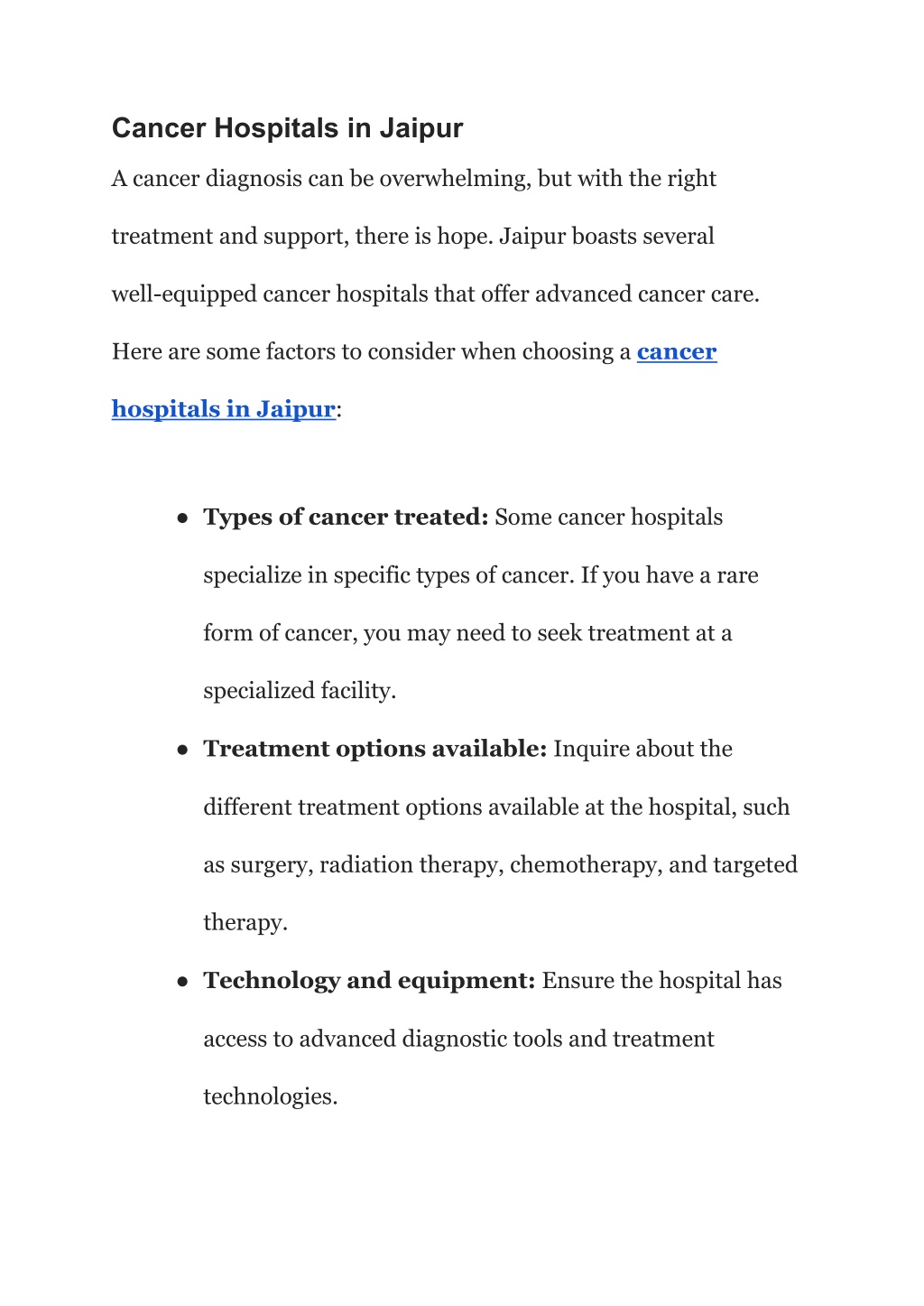 PPT - Exploring the Best Cancer Hospitals in Jaipur_ A Comprehensive ...