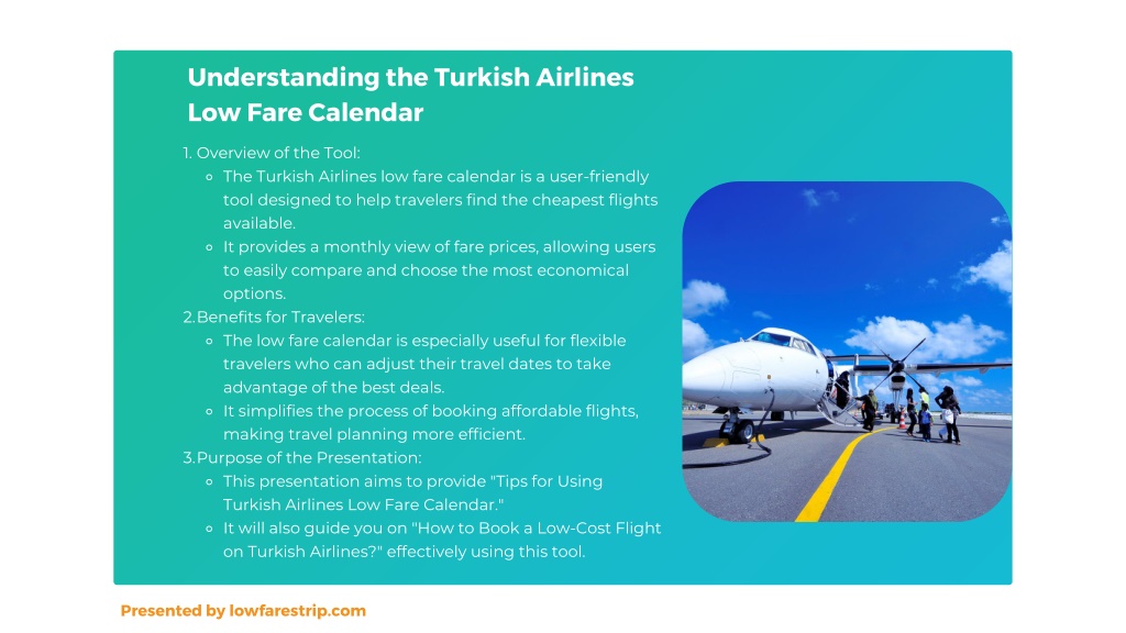 PPT Tips for Using Turkish Airlines Low Fare Calendar PowerPoint