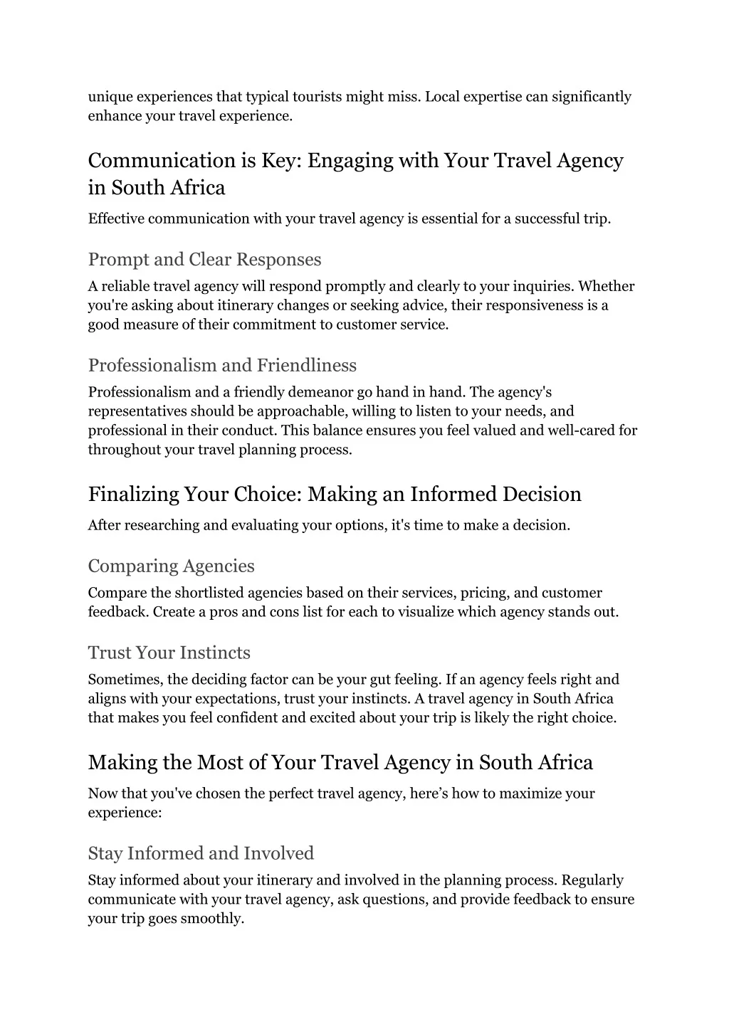 PPT - How to Find the Perfect Travel Agency in South Africa PowerPoint ...
