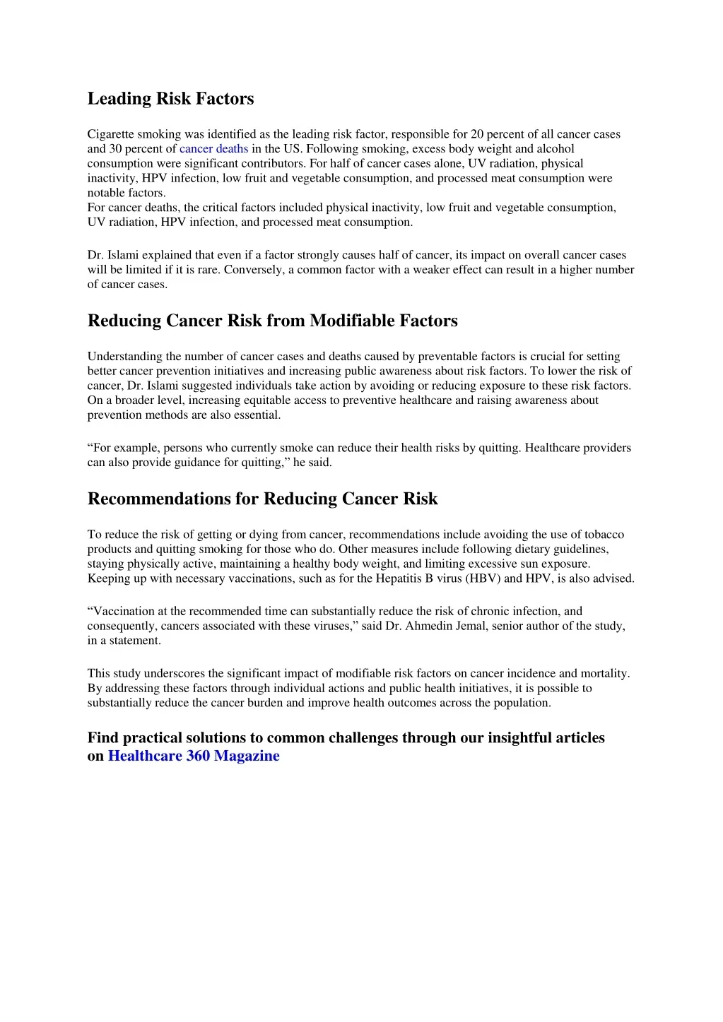 Leading Cancer Risk PPT - Almost Half of Cancer Deaths and 40 PowerPoint Presentation, free ...