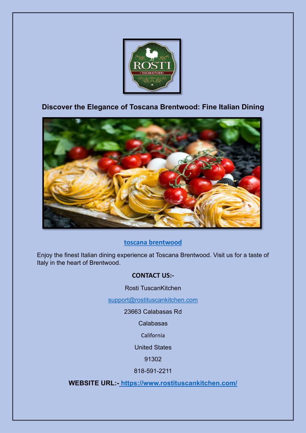 PPT - Discover the Elegance of Toscana Brentwood: Fine Italian Dining ...