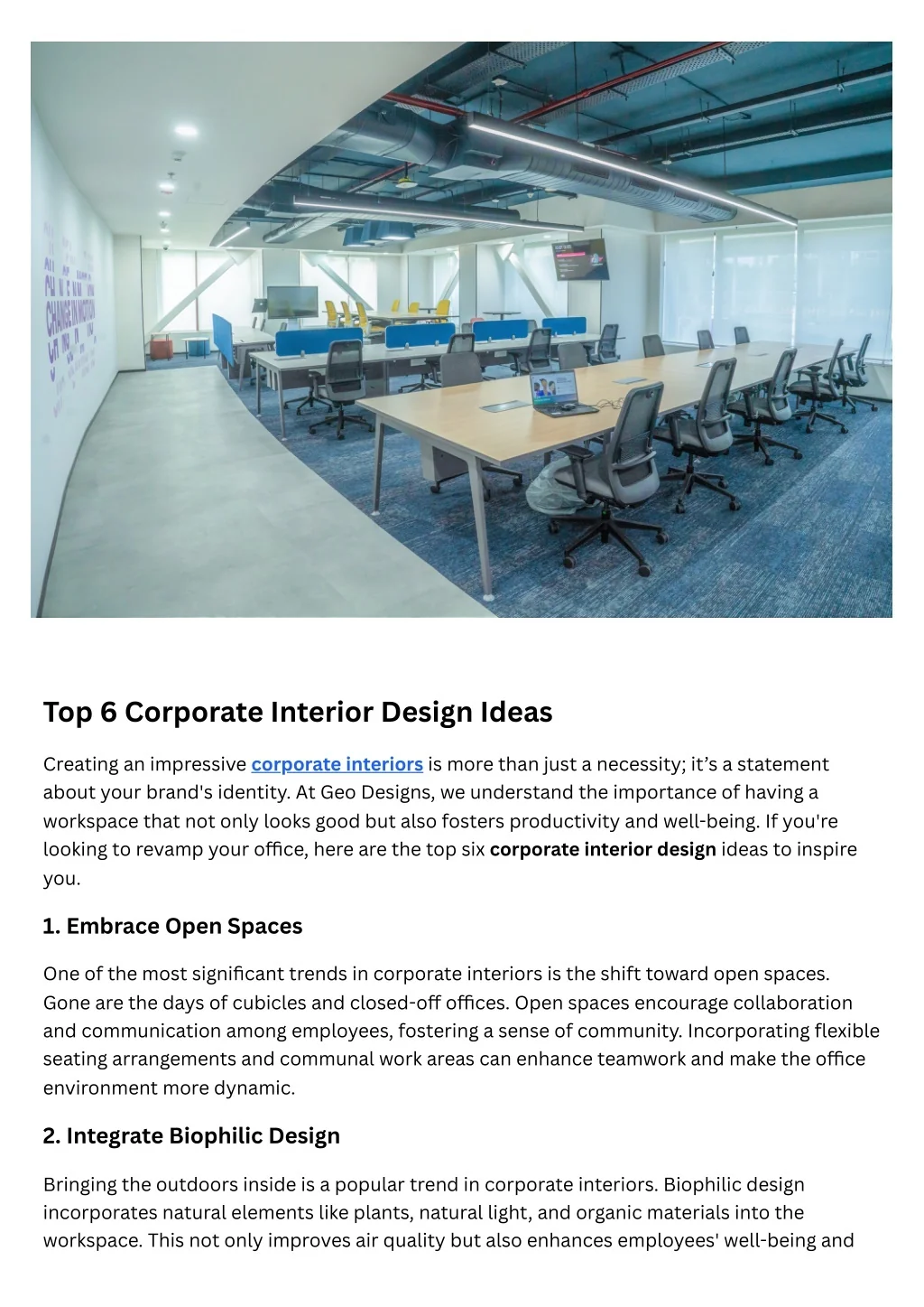 PPT - Top 6 Corporate Interior Design Ideas PowerPoint Presentation ...