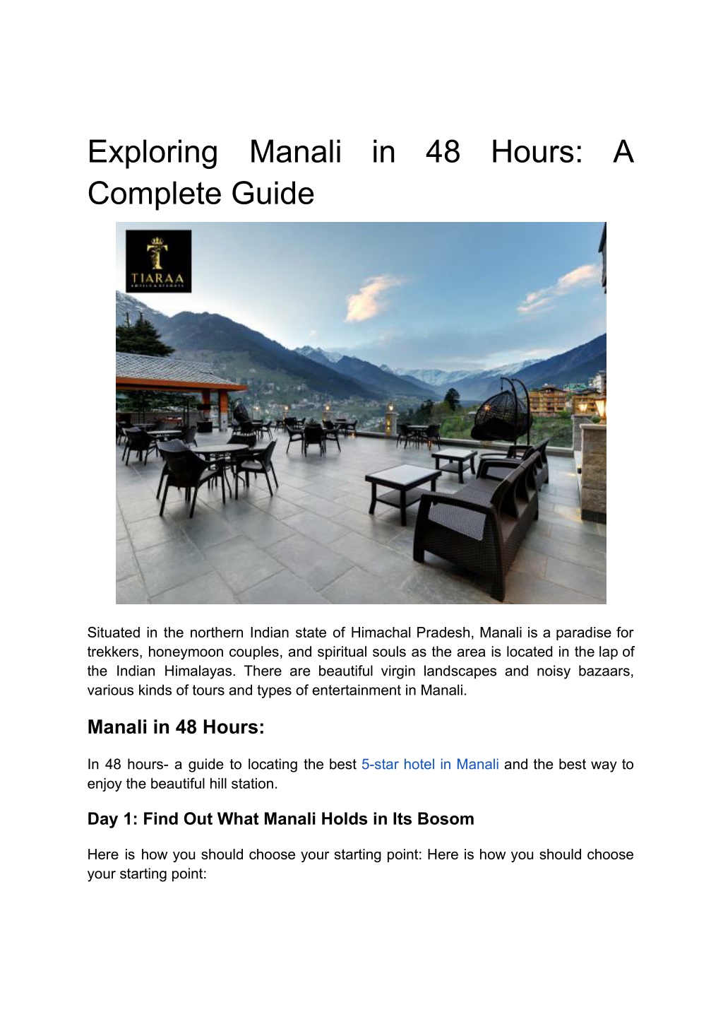 PPT - Exploring Manali in 48 Hours_ A Complete Guide PowerPoint ...