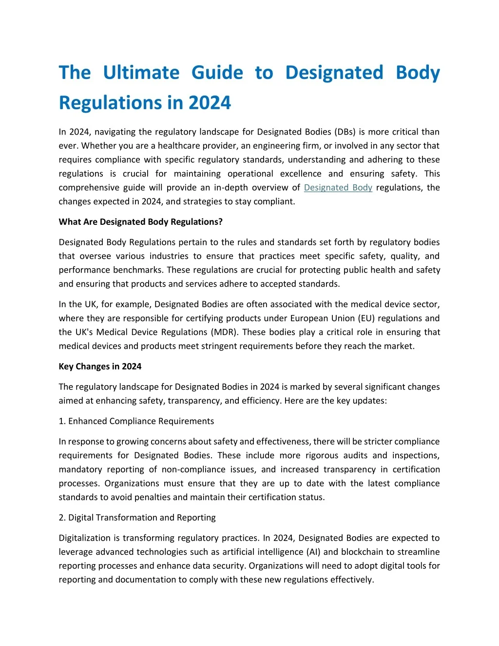 PPT - The Ultimate Guide to Designated Body Regulations in 2024 ...