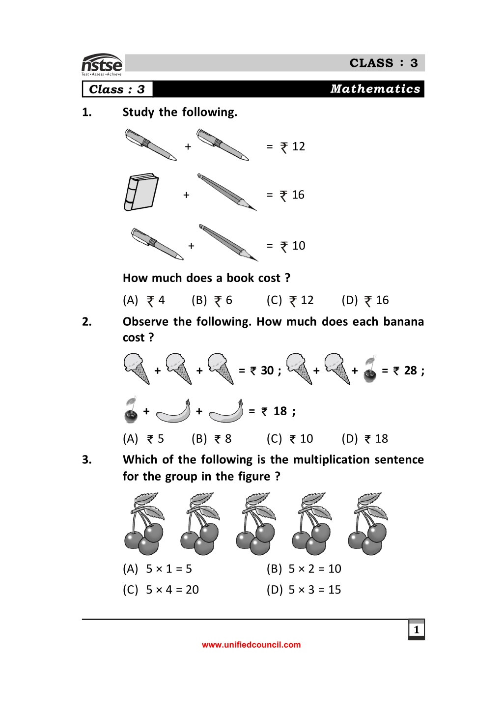 PPT - National Level Science Talent Search Examination (NSTSE) Class 3 ...