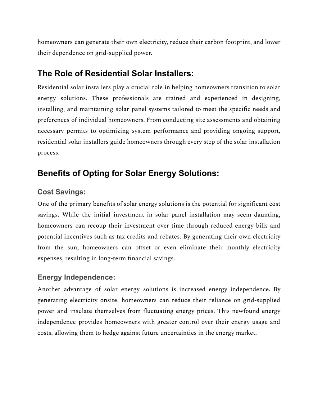 PPT - The Role of Residential Solar Installers in a Sustainable Future ...