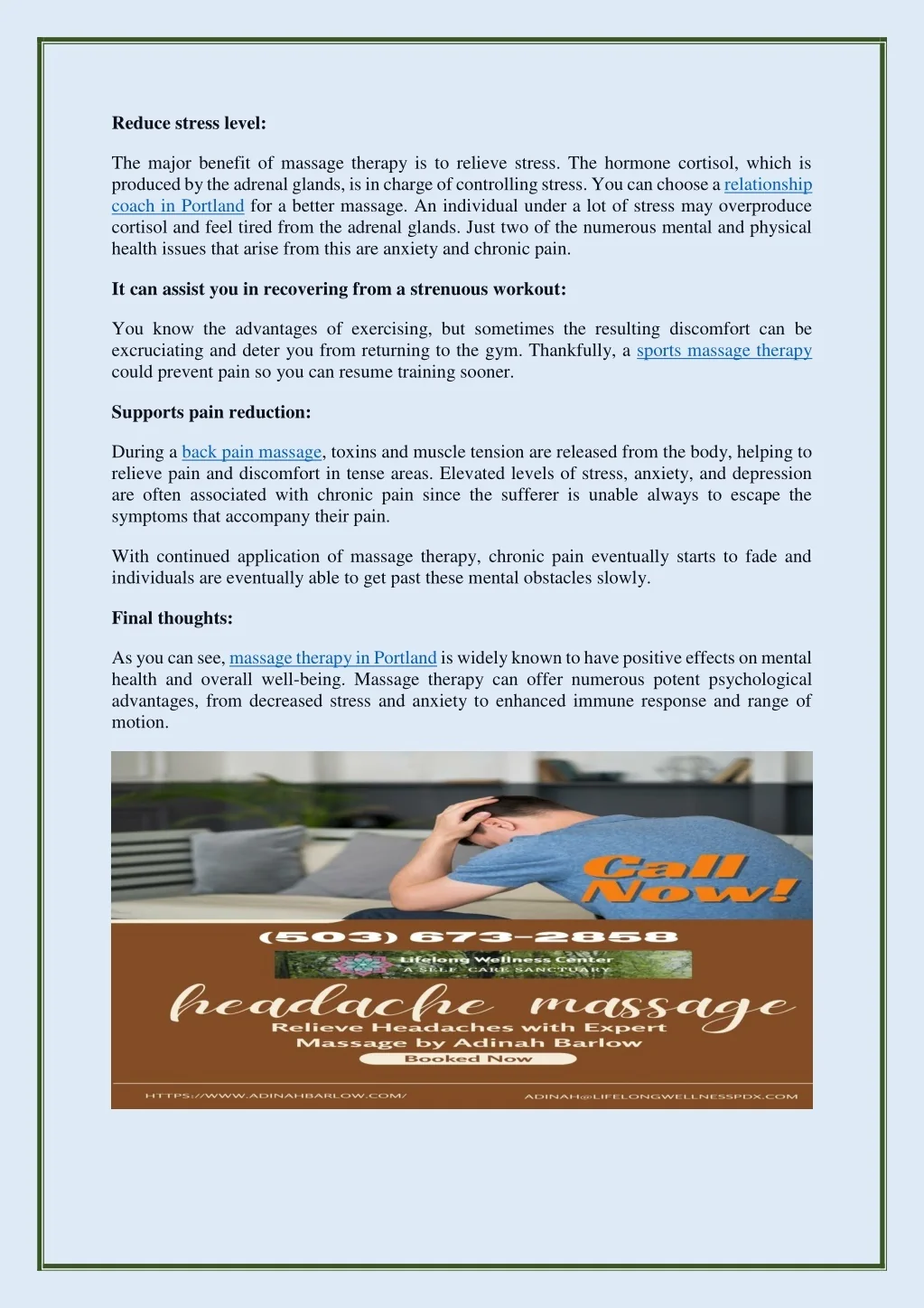 PPT - How can you enhance your health with massage therapy PowerPoint ...