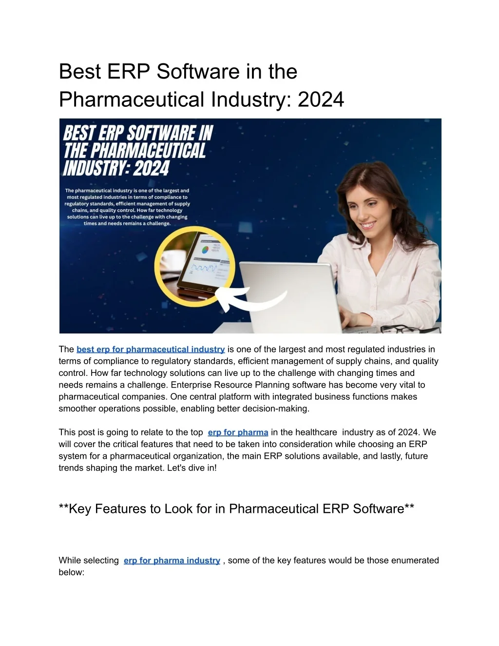 PPT - Best ERP Software in the Pharmaceutical Industry 2024 PowerPoint ...