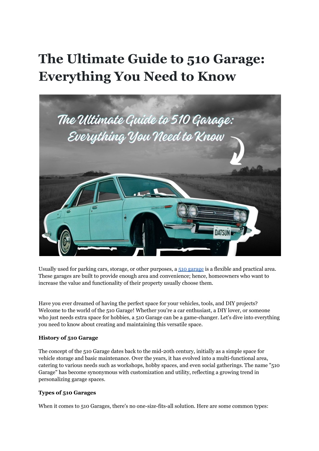 PPT The Ultimate Guide to 510 Garage_ Everything You Need to Know