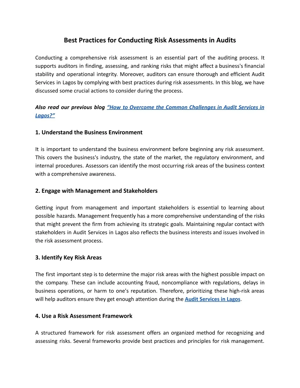 PPT - Best Practices for Conducting Risk Assessments in Audits ...