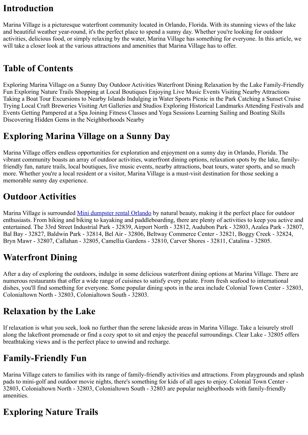 Ppt - Discovering Marina Village Over A Sunny Day Powerpoint ...
