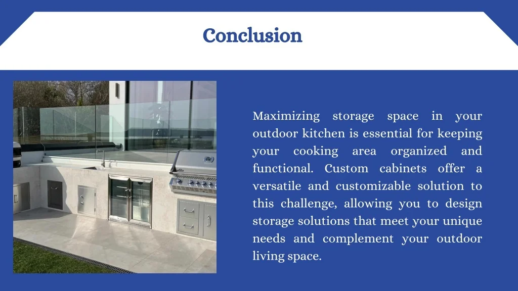 PPT - Maximizing Storage Space in Your Outdoor Kitchen with Custom ...