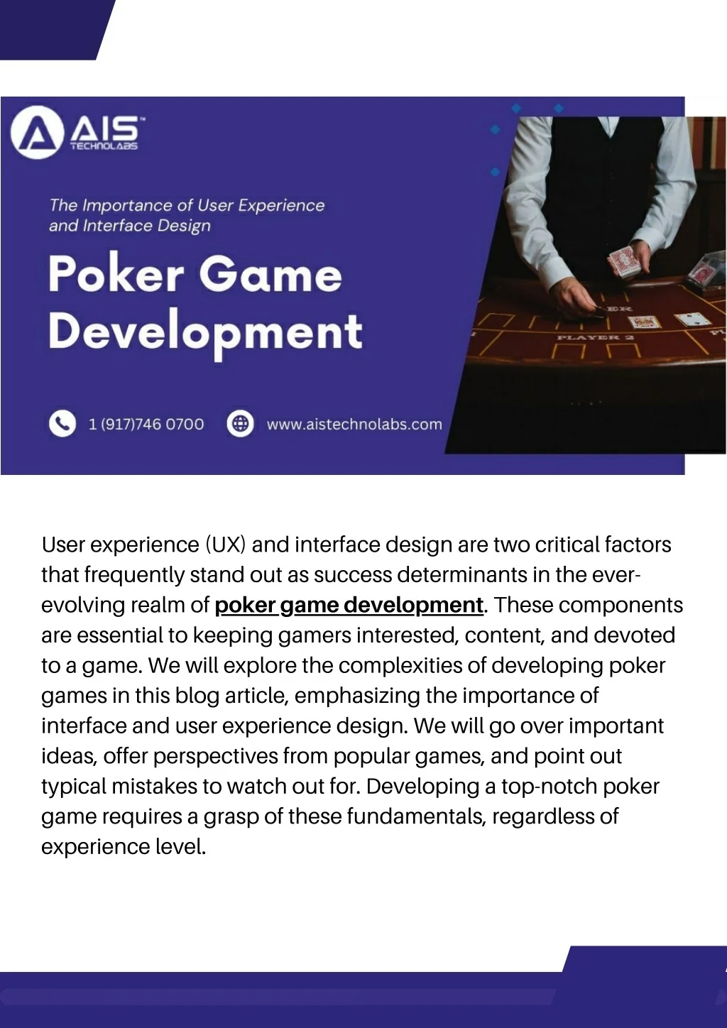 PPT - Poker Game Development: The Importance of User Experience and ...