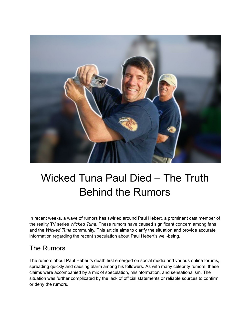 PPT Wicked Tuna Paul Died The Truth Behind the Rumors PowerPoint Presentation ID 13466629