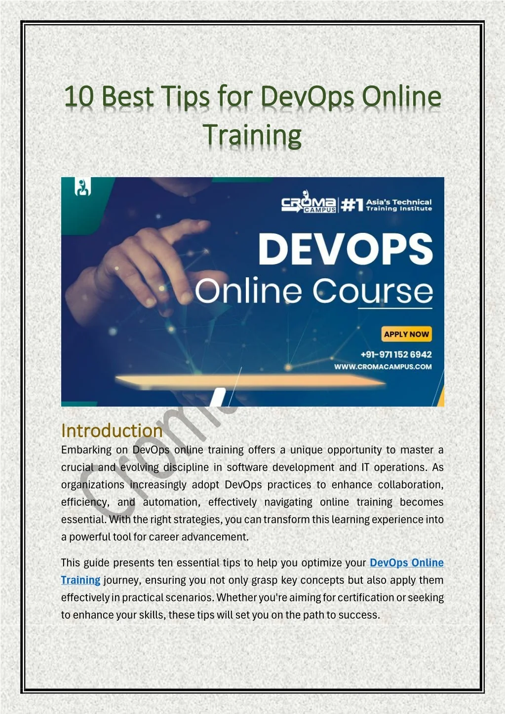 PPT - 10 Best Tips For DevOps Online Training PowerPoint Presentation ...