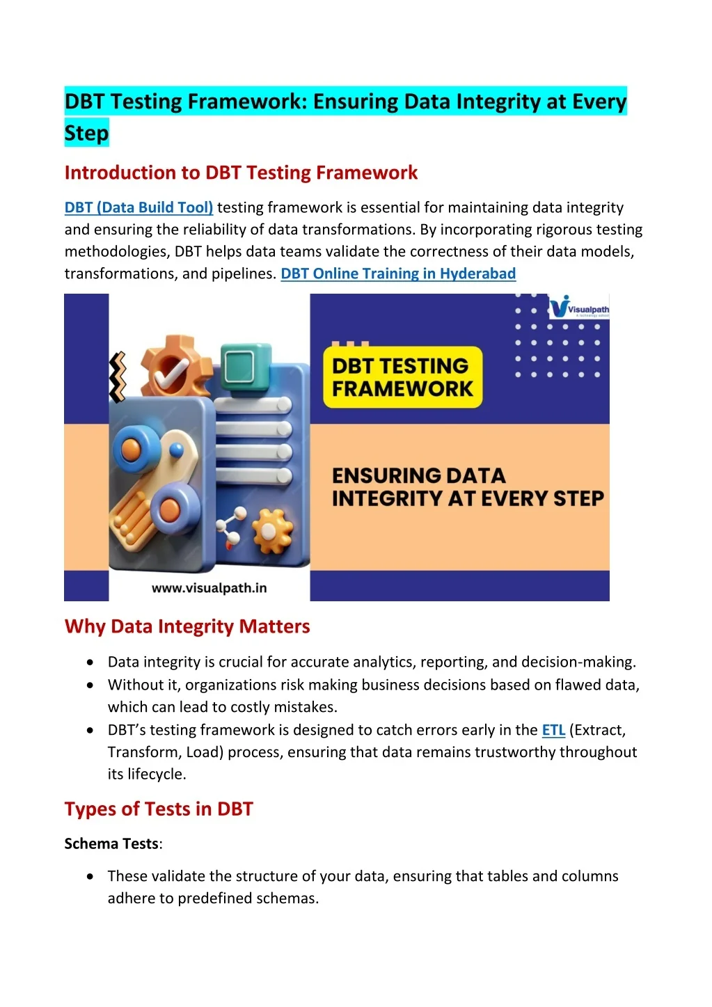 PPT - DBT Training Institute in Hyderabad | DBT Online Training ...