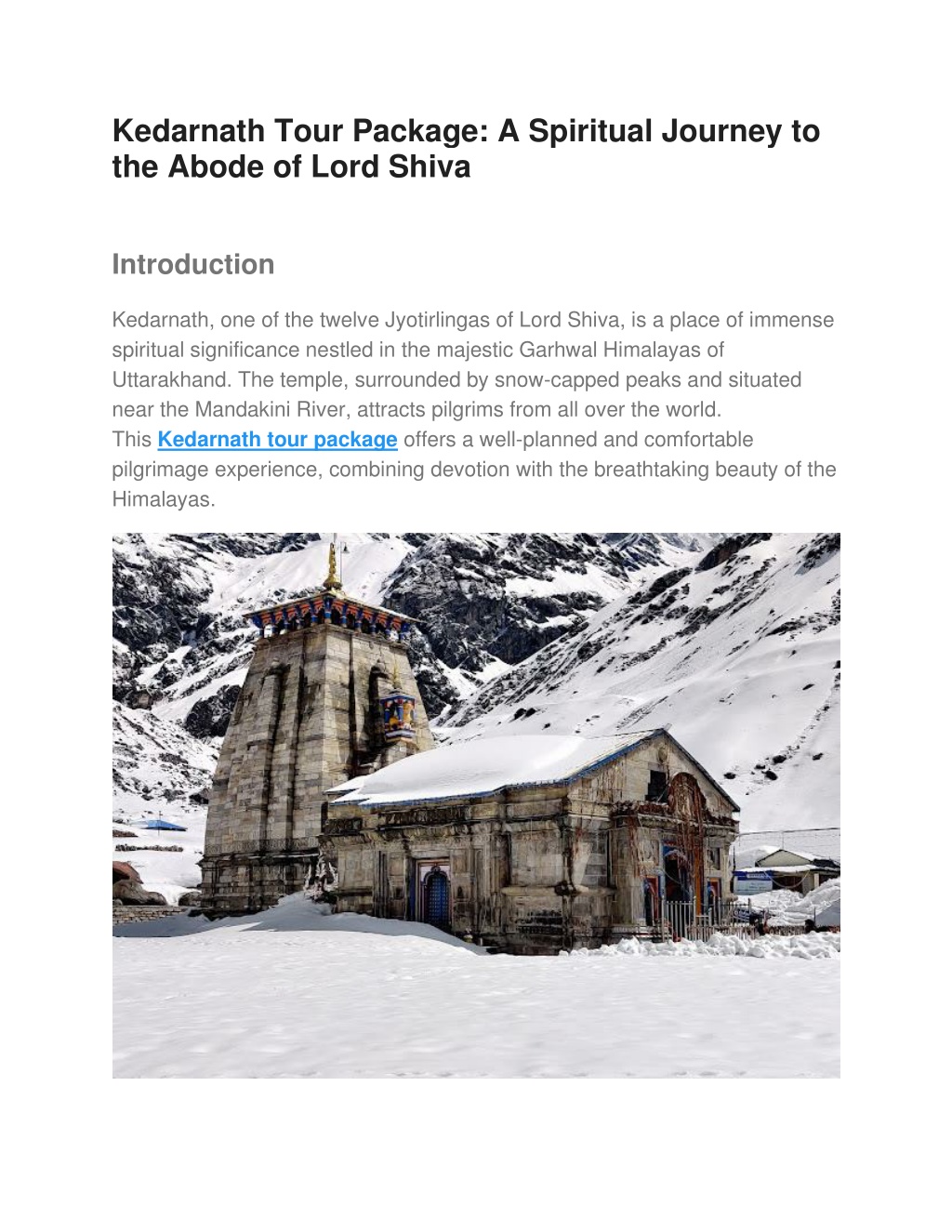 PPT - Kedarnath Tour Packages PowerPoint Presentation, free download ...