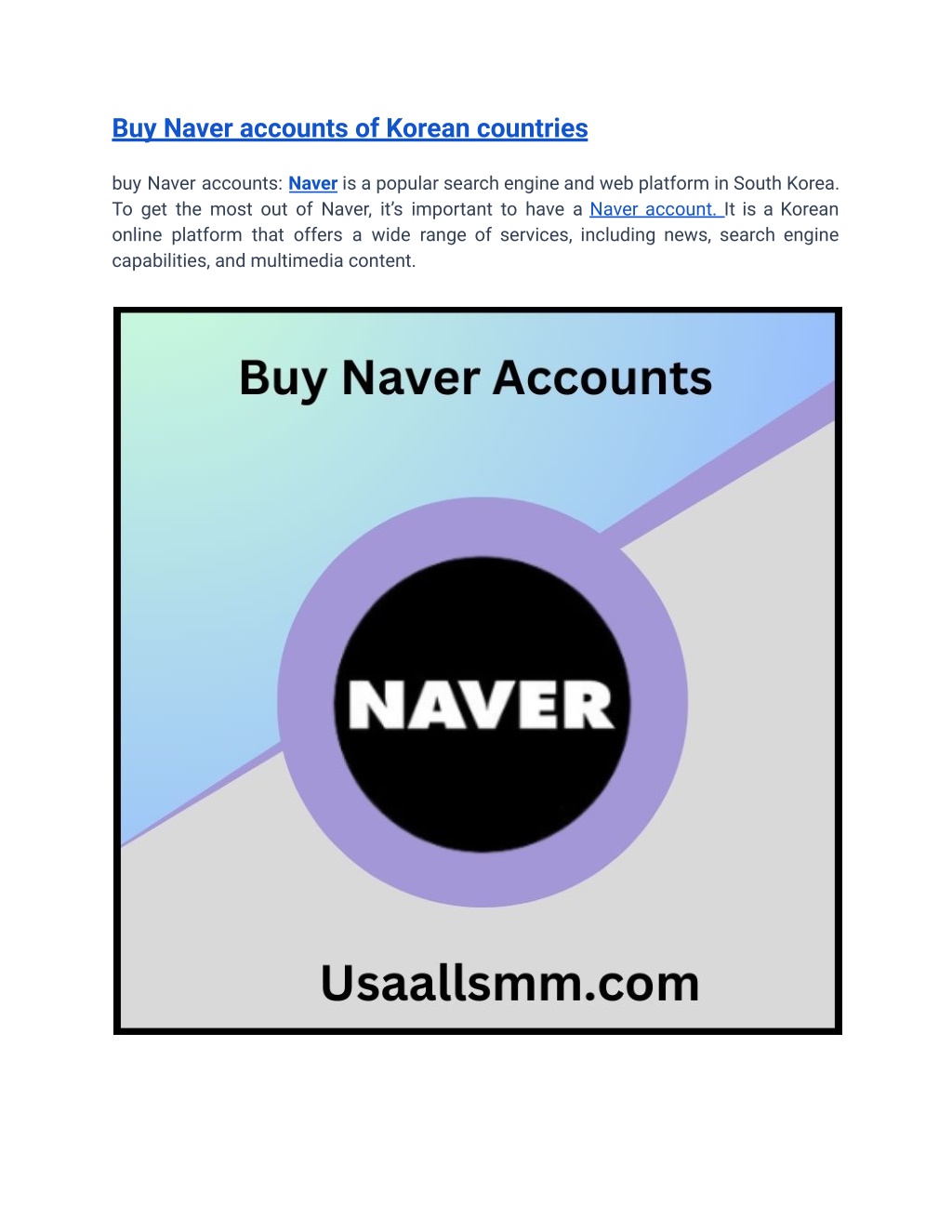 PPT - Buy Naver Accounts - 100% Phone, Mail and Korean verified ...